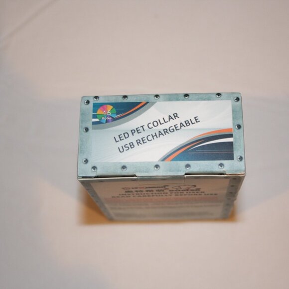 DOGLED Flashing LED Dog Collar Medium Green Fits 15.7-19.7" Neck NEW Pentagon - Picture 13 of 14